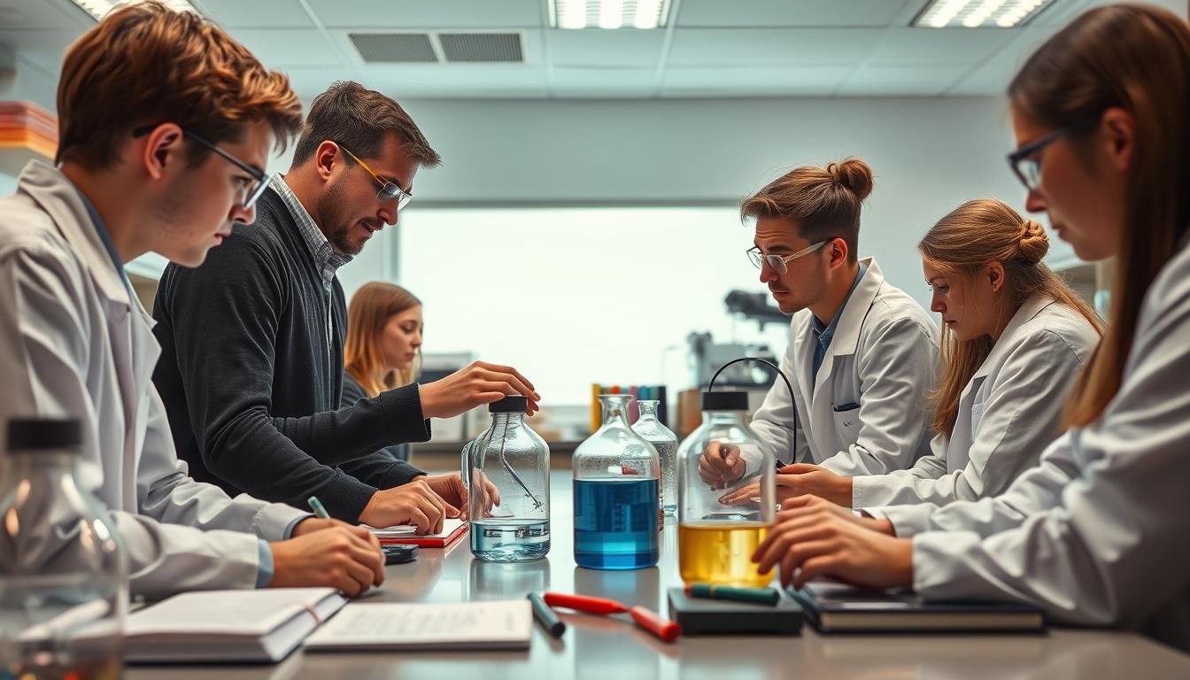 Student using learning strategies while studying